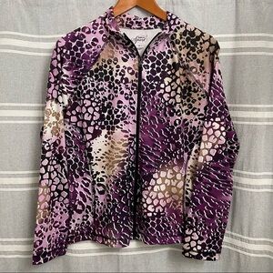 STYLE & CO / Sport Animal Print Athletic Jacket Size M